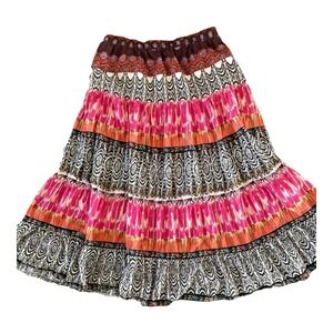 Notations Peasant Maxi Skirt Women's SMALL / MEDIUM Crinkle‎ Pull On Elastic